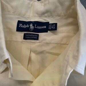 Ralph Lauren Cream Yarmouth 100% Cotton Shirt